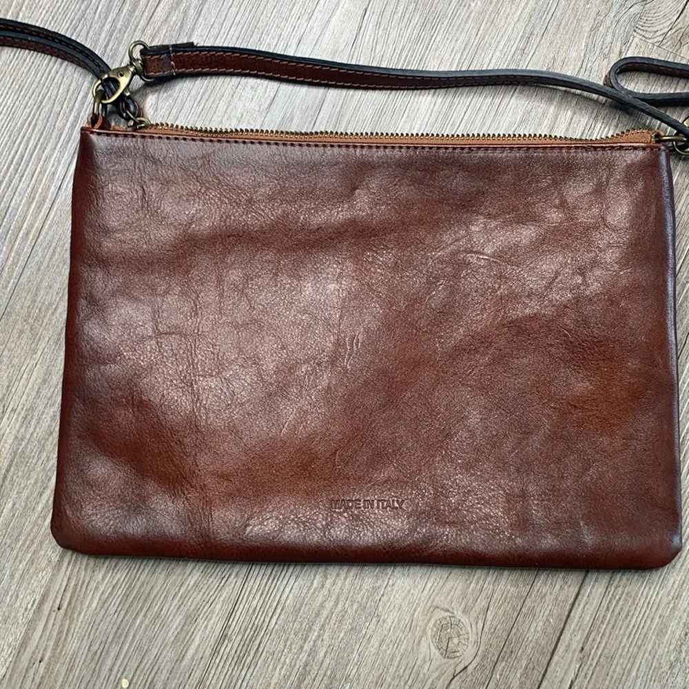 PRATESI FIRENZE Clutch Purse Genuine Leather Made in Italy - Picture 3 of 10